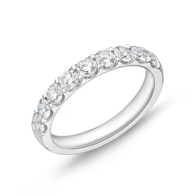 18K WHITE GOLD ODESSA 9-STONE DIAMOND BAND 1.00CT