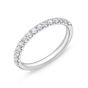 18K WHITE GOLD ODESSA HALF ROUND DIAMOND BAND .33CT