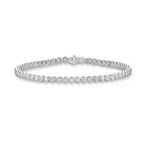 18KW BEZEL DIAMOND LINE BRACELET .92CT