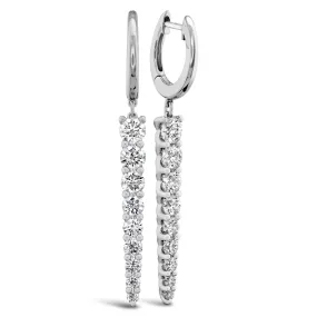 18KW WHITE GOLD DIAMOND IDENTITY EARRINGS 1.60CT