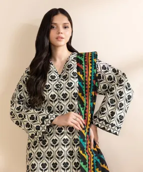 2 Piece - Printed Light Khaddar Suit