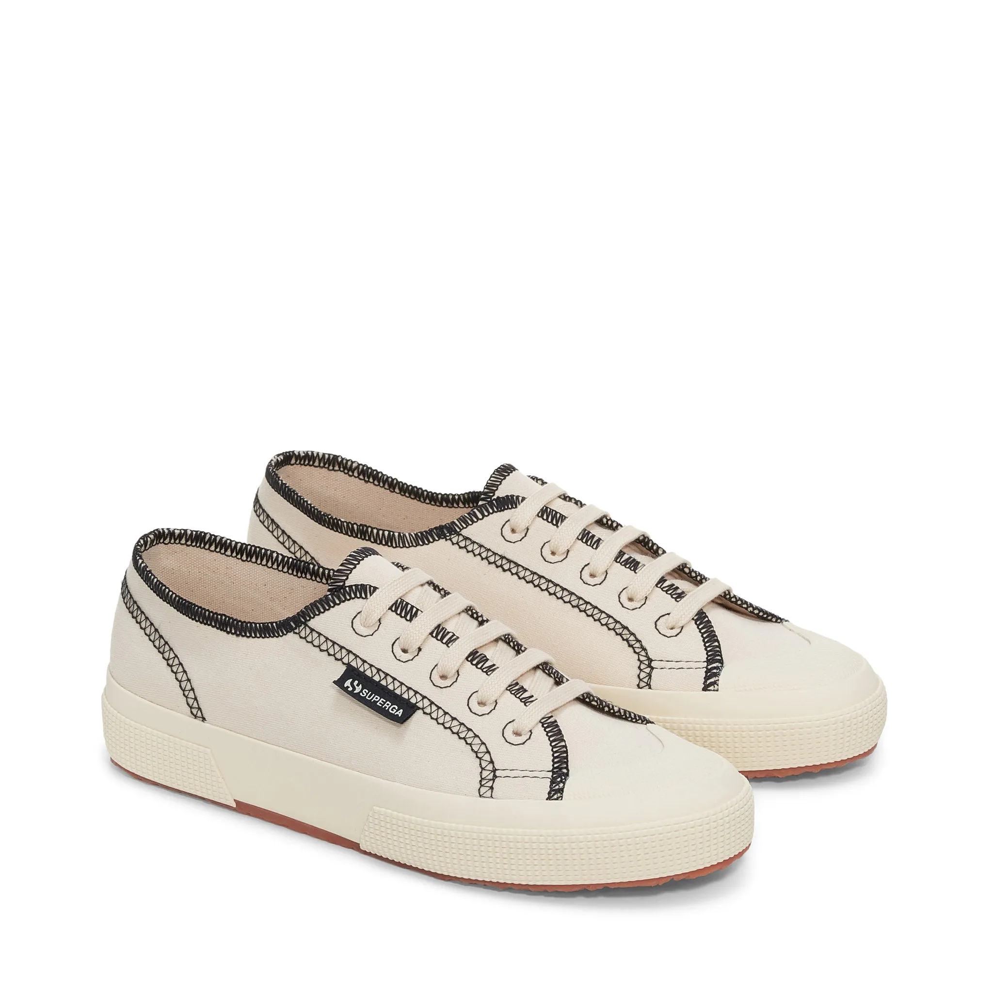 2294 Drill Overlock Stitching Sneakers - Raw Off White