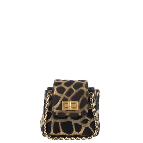 2.55 Mini Pony Hair Animal-Print Flap Bag