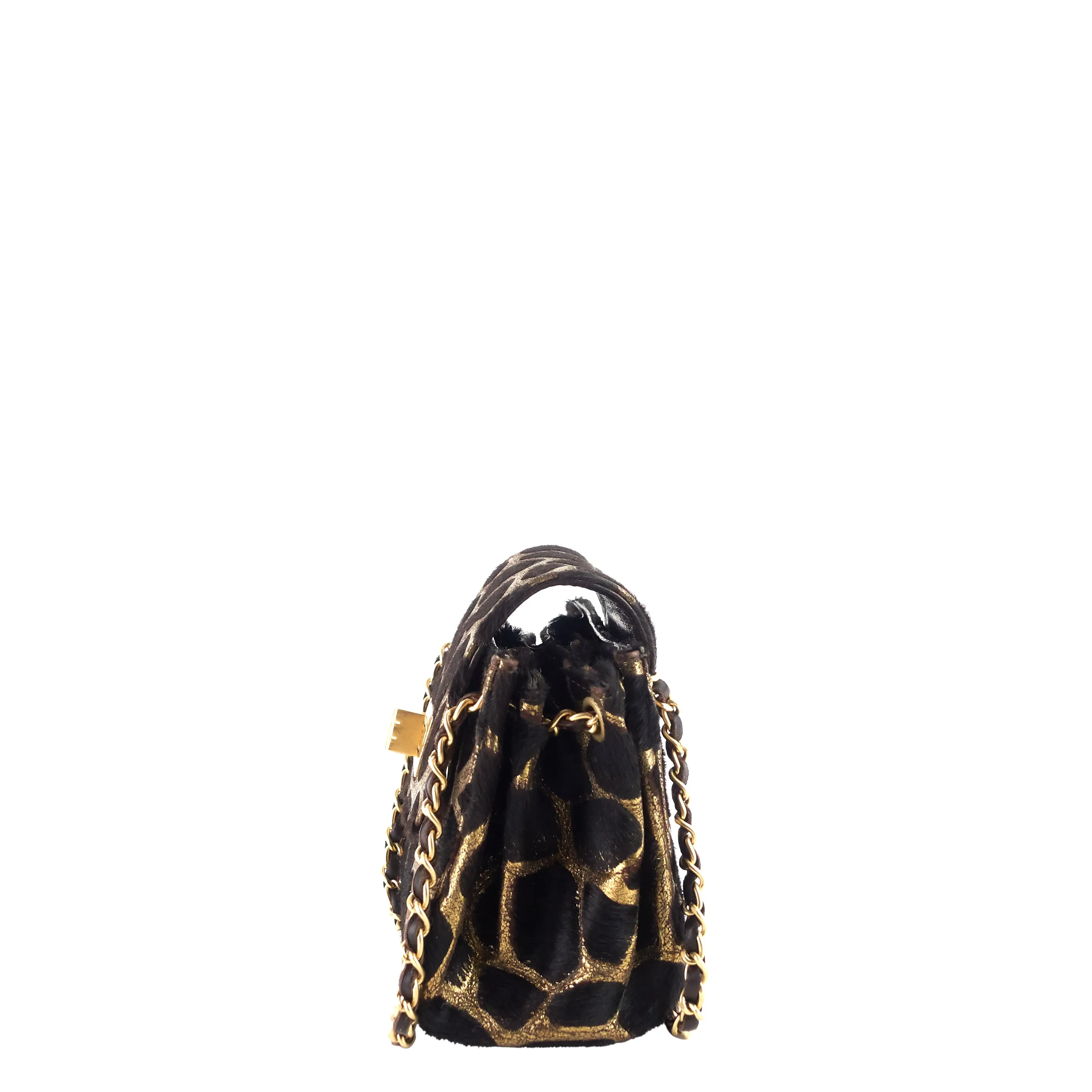 2.55 Mini Pony Hair Animal-Print Flap Bag