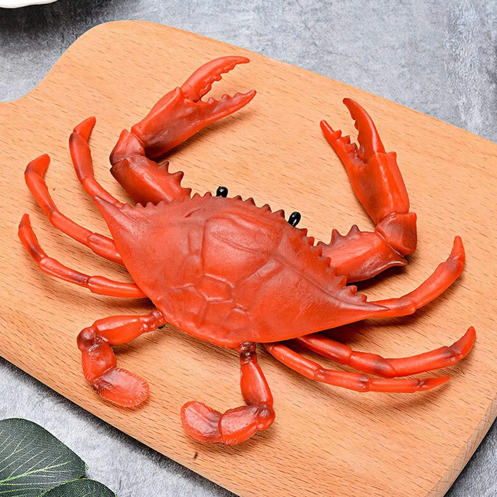 2Pcs Artificial Realistic Crab Toy - Educational Learning Ocean Life Toys Plastic Crab Seafood Toys - Red Crab Decor Animal Planet Sea Toys Ocean - Bath Toys Sea Creatures - Crab Plastic Toy