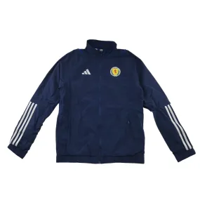 Adidas Scotland Football team sport jacket 15-16 years navy blue full zipper windbreaker