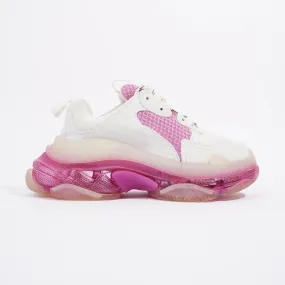 Balenciaga Triple S Clear Sole White / Pink Mesh EU 37 UK 4