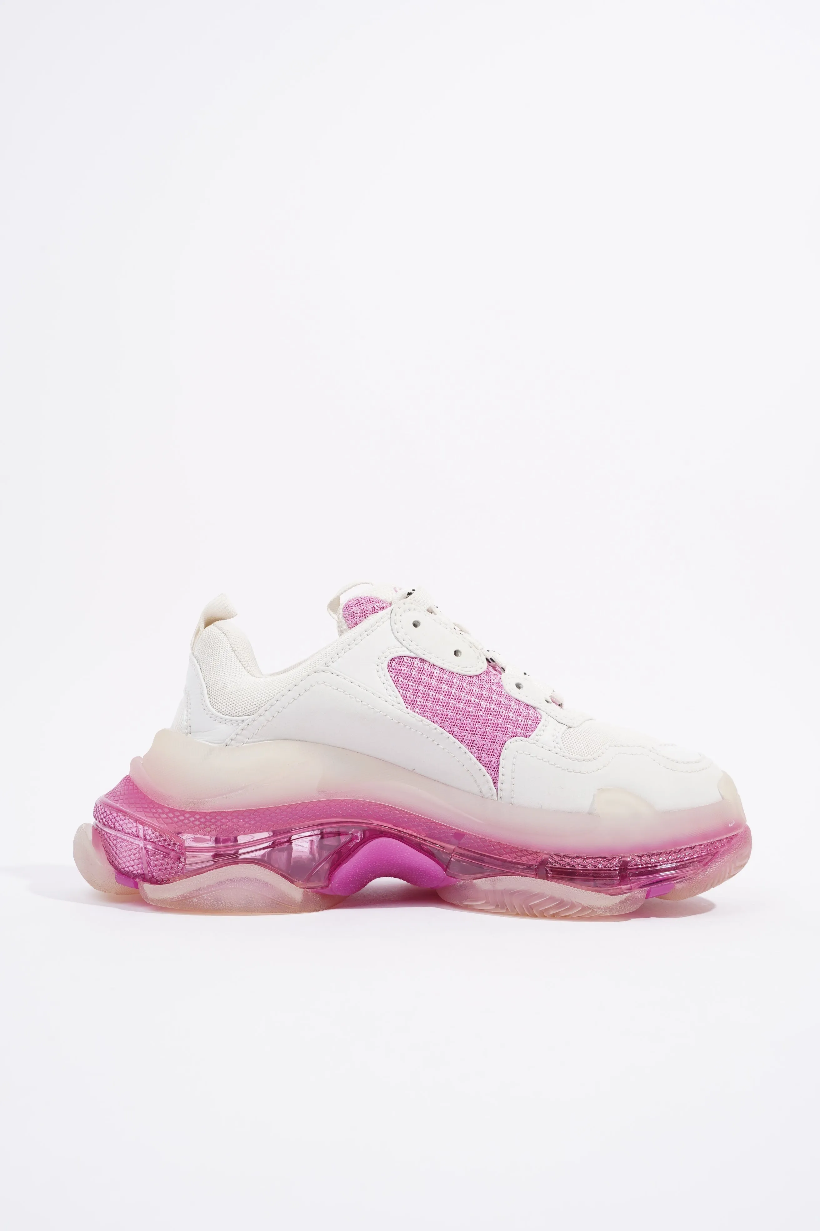 Balenciaga Triple S Clear Sole White / Pink Mesh EU 37 UK 4