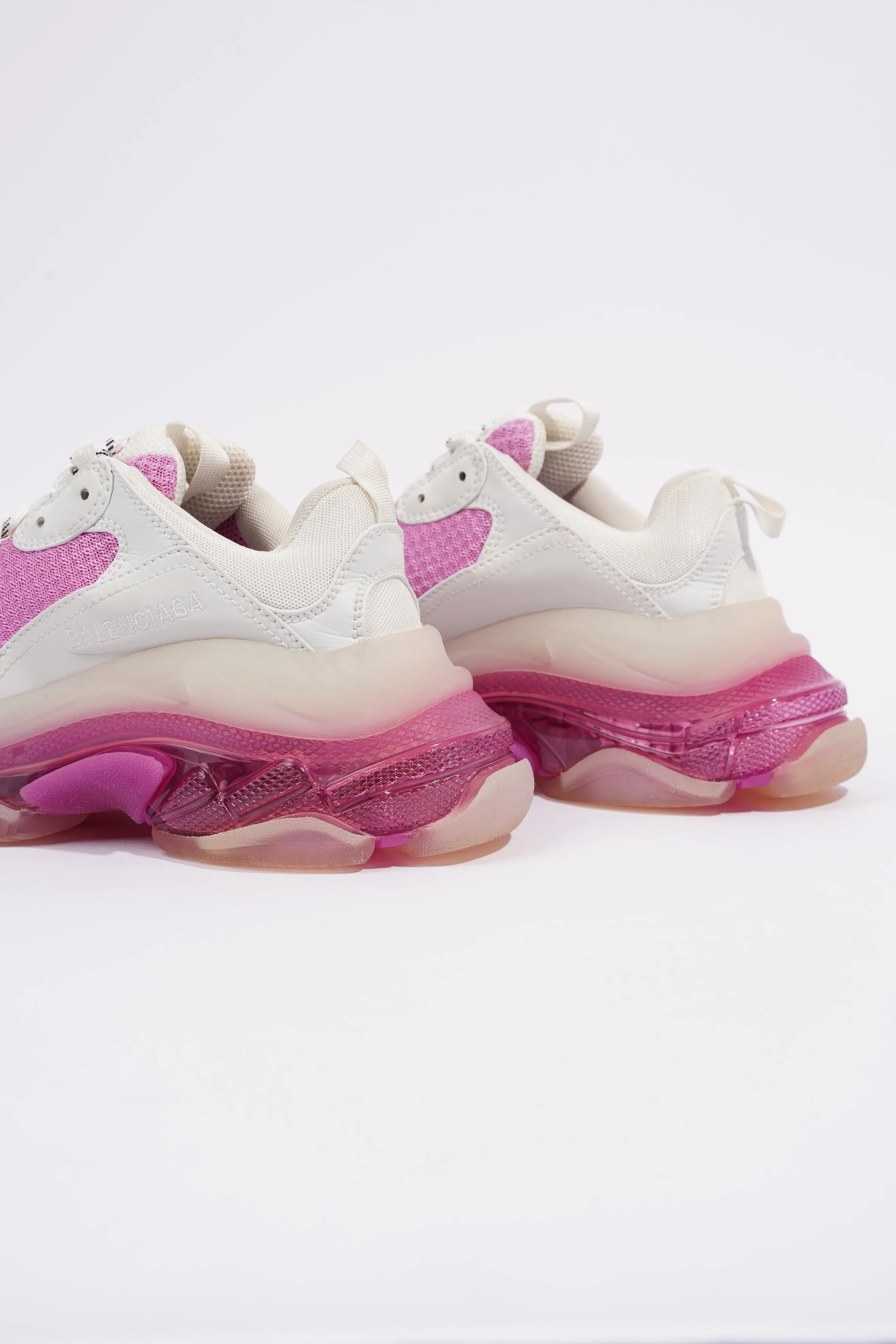 Balenciaga Triple S Clear Sole White / Pink Mesh EU 37 UK 4