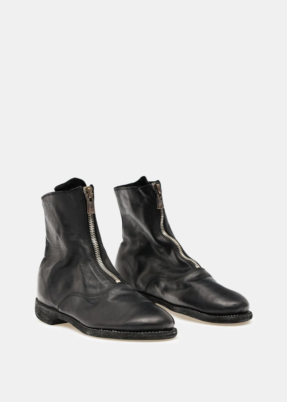 Black 210 Front Zip Boots