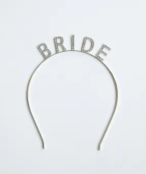 Bride Rhinestone Headband - Silver