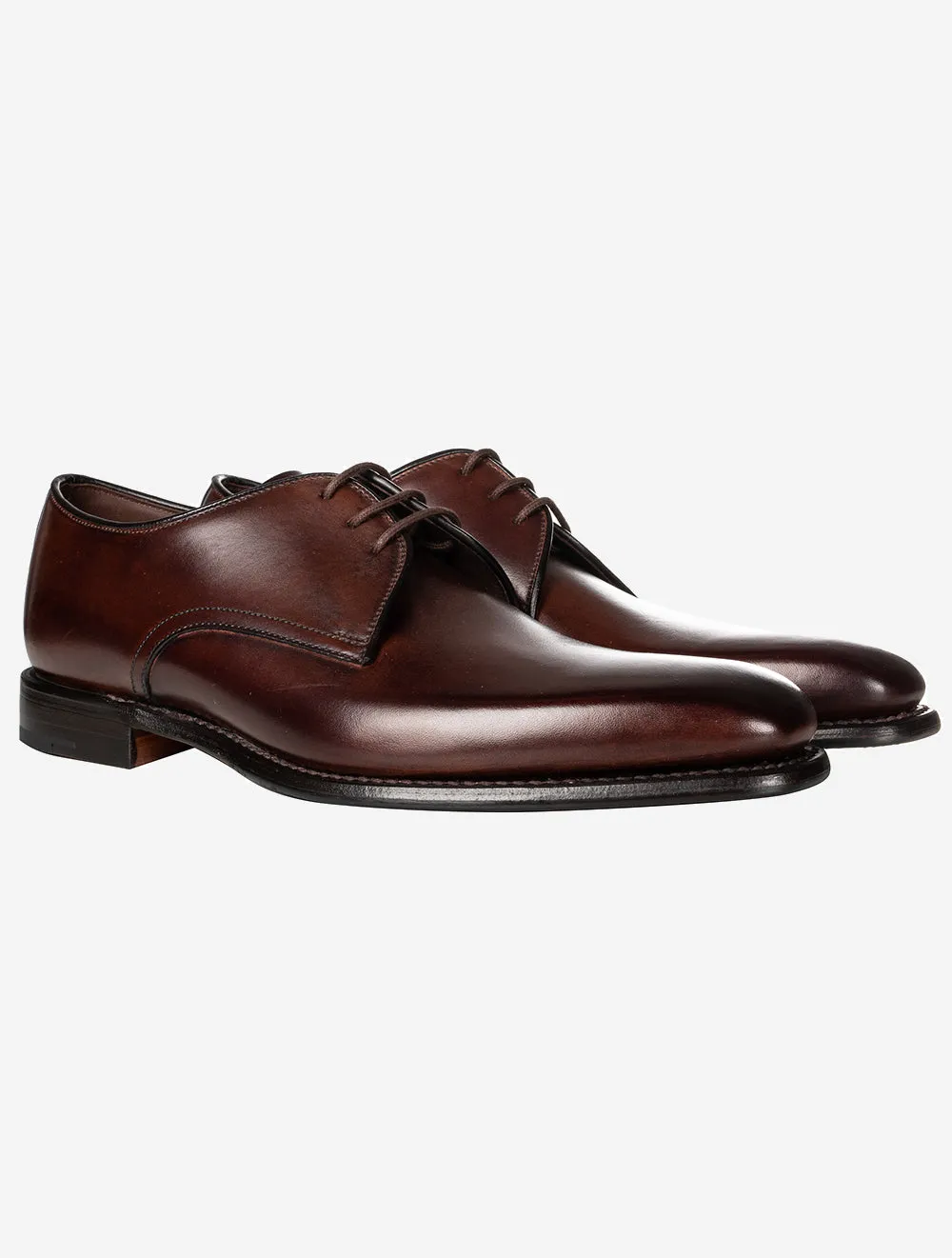 Calf Plain Derby Shoe Dark Brown