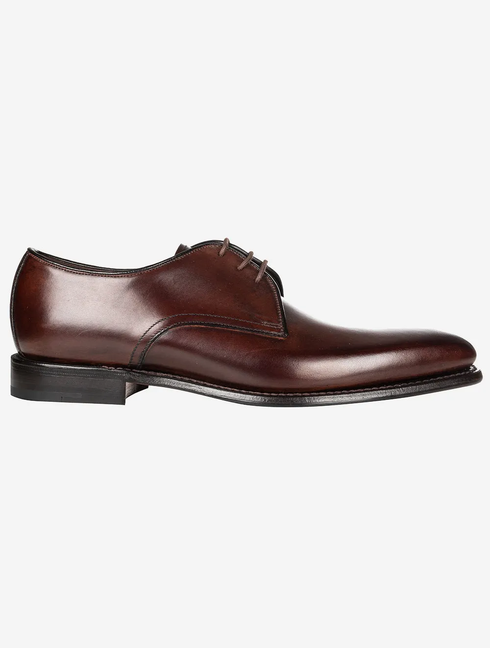 Calf Plain Derby Shoe Dark Brown