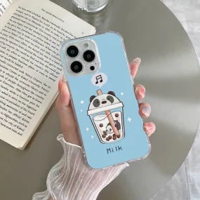 Cartoon Milk Tea We Bare Bears Silicon Case For Oppo