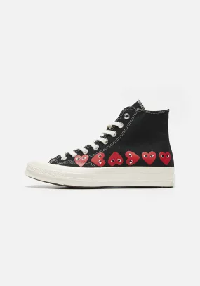 CDG PLAY CONVERSE MULTI HEART 70S HIGH