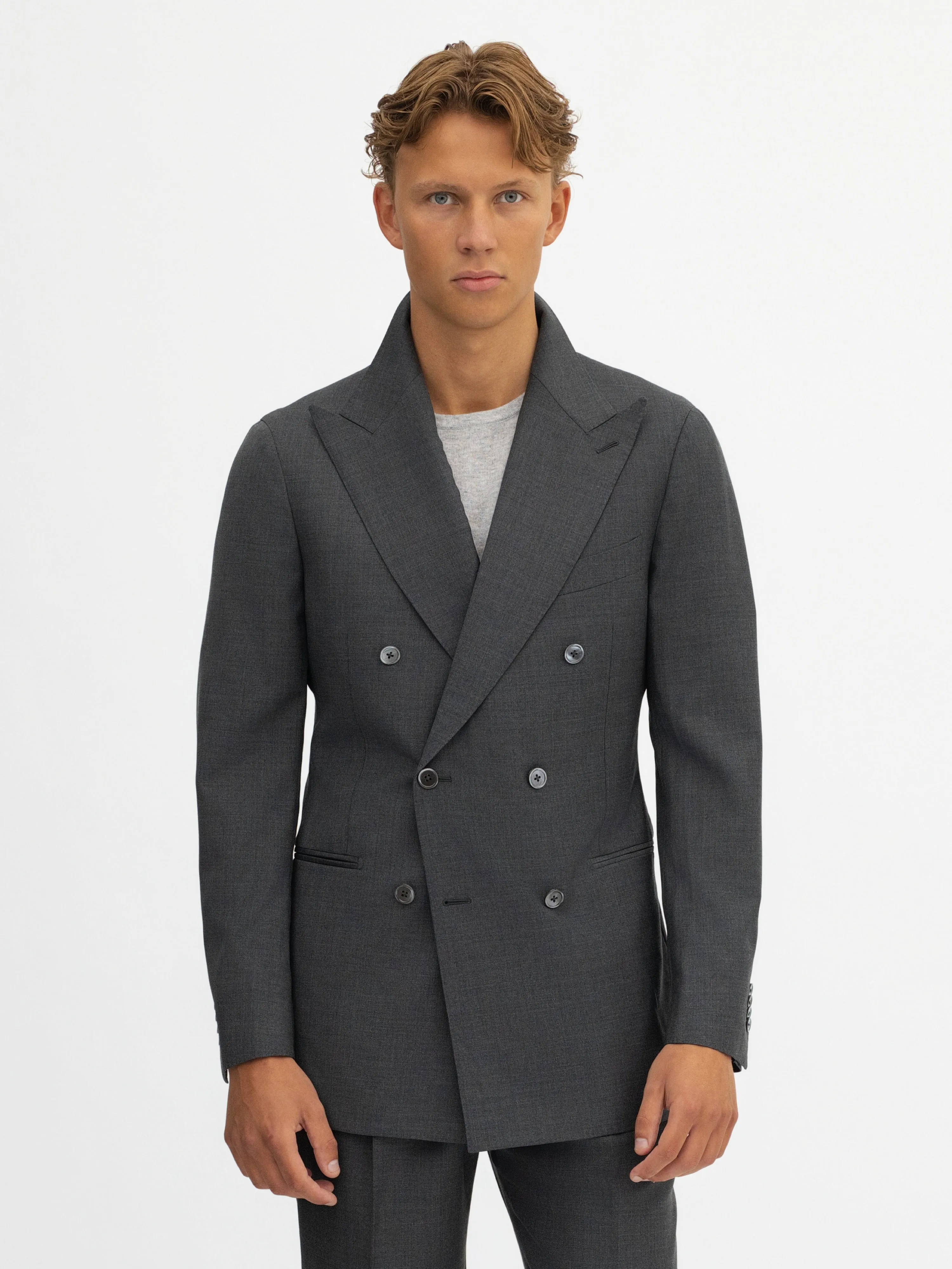 Charcoal Grey S130 Wool Suit (DB)