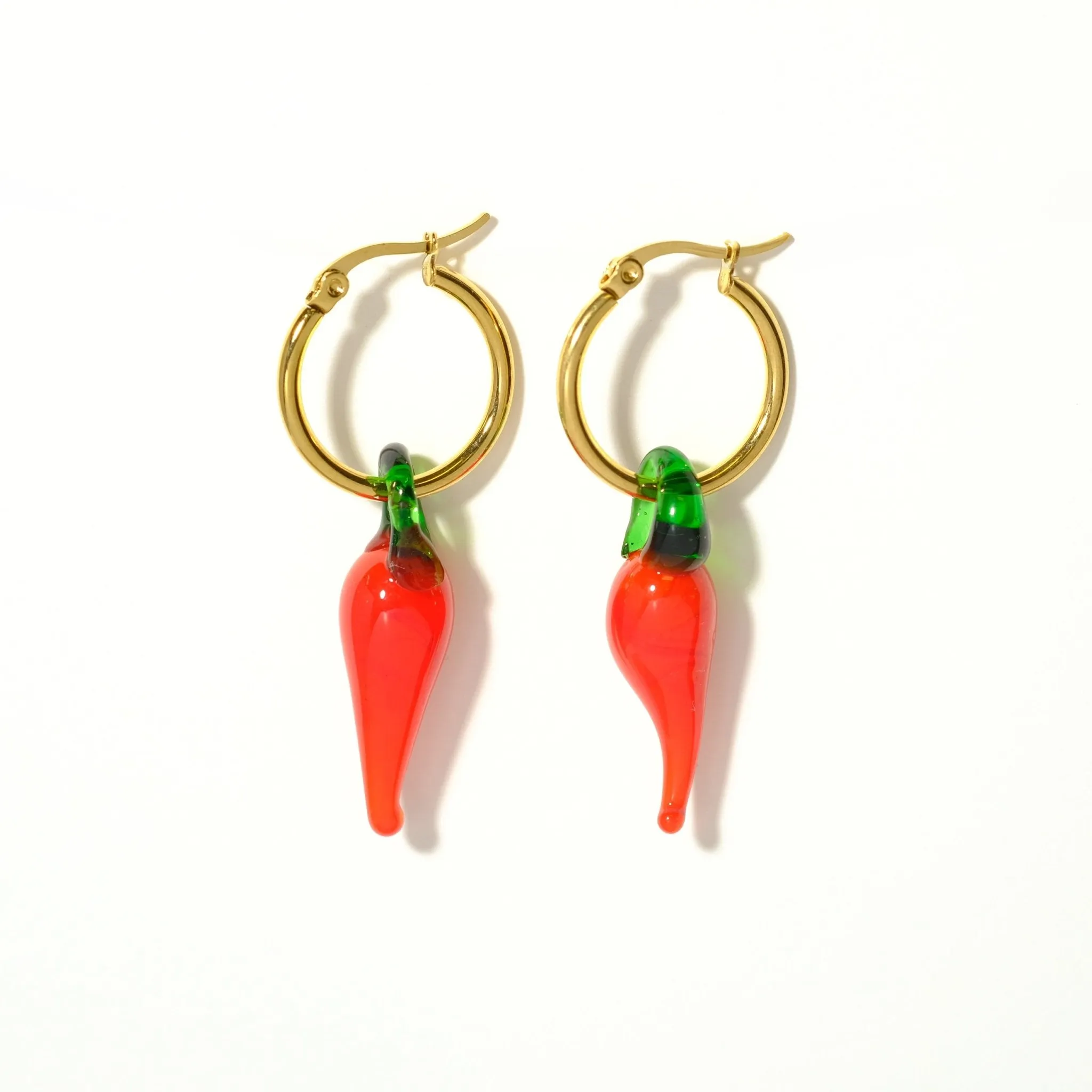 Chili Pepper Hoop Earrings