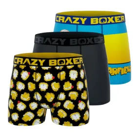 CRAZYBOXER Garfield Basketball Cat Men's Boxer Briefs (3 pack)