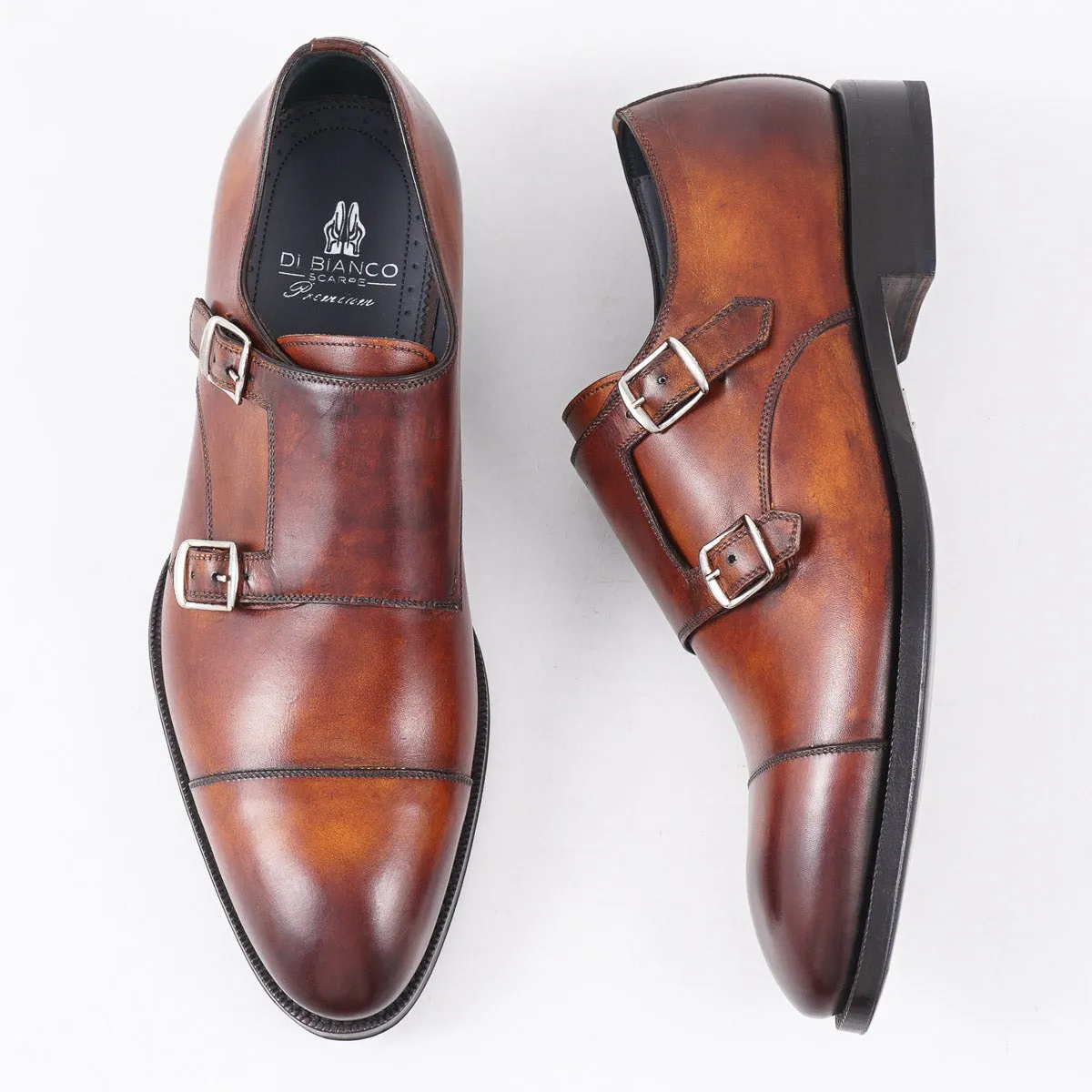 di Bianco Museum Calf Double Monk Strap