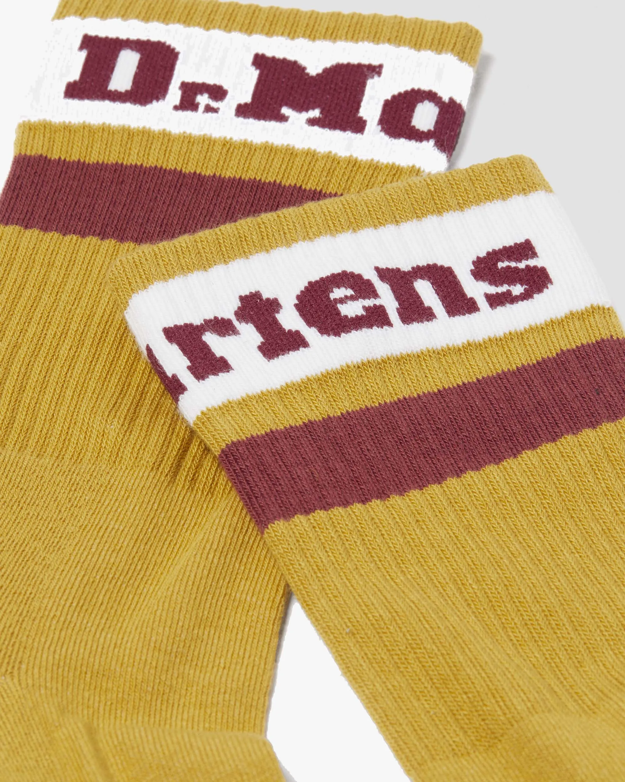 Dr Martens Athletic Logo Organic Cotton Blend Socks - Mustard