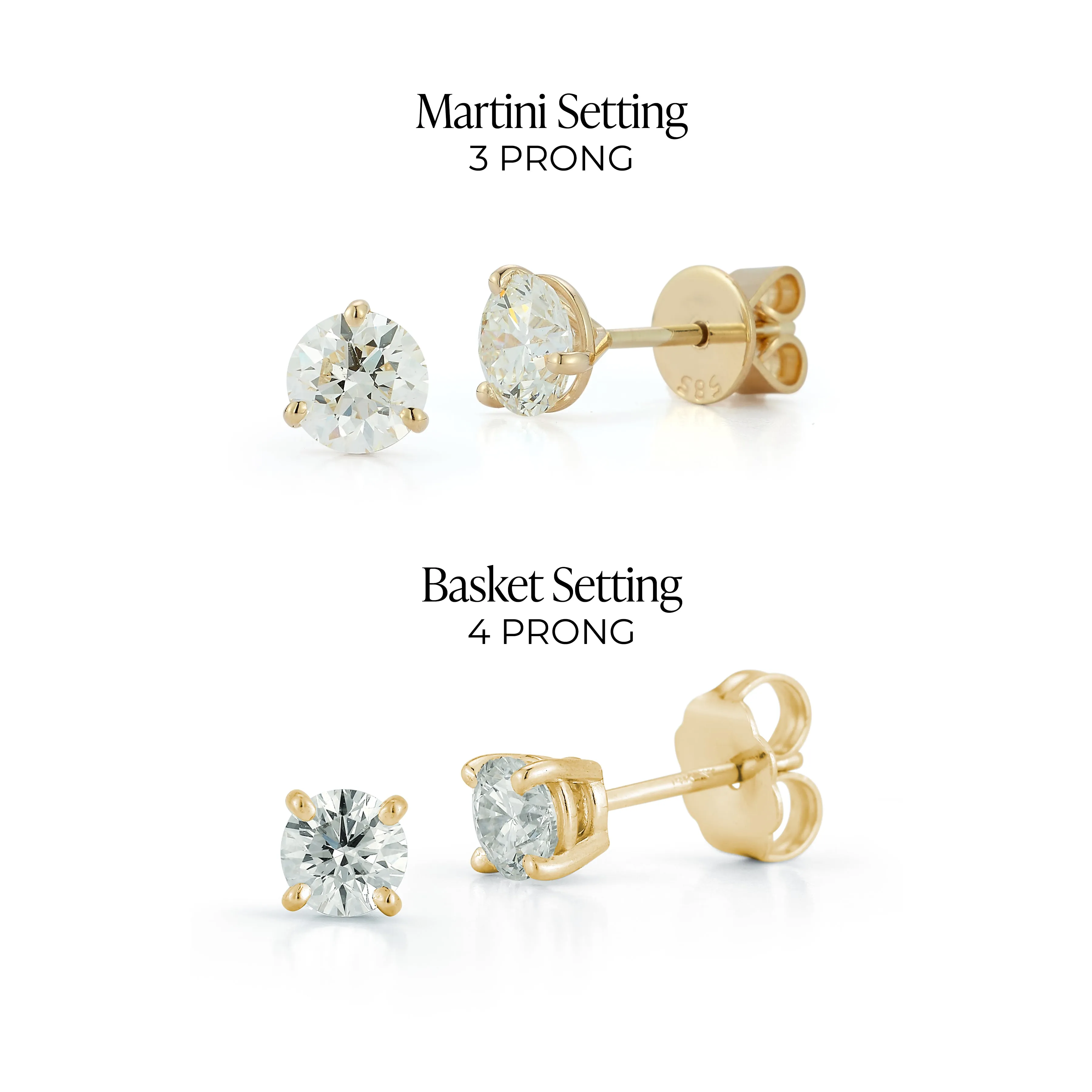 DRD Diamond Solitaire Studs 0.60 Ct. Total Weight