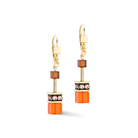 GeoCUBE® Iconic earrings Sunset gold