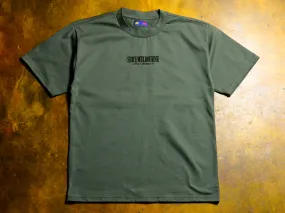 Little Lonsdale St. Heavyweight Embroidered T-Shirt - Khaki Green