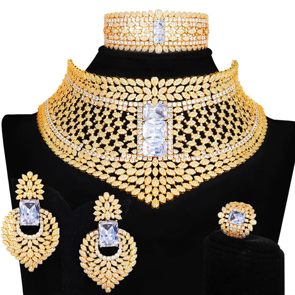 Luxury Chokers 4PC  Jewelry Sets