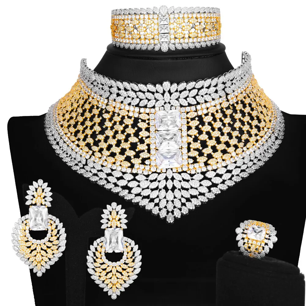 Luxury Chokers 4PC  Jewelry Sets