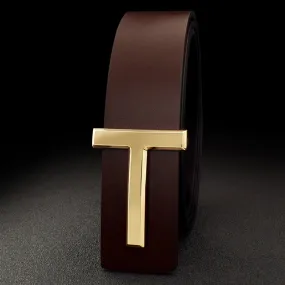 Luxury Famous T Letter Genuine Leather Belt For Men's-JonasParamount