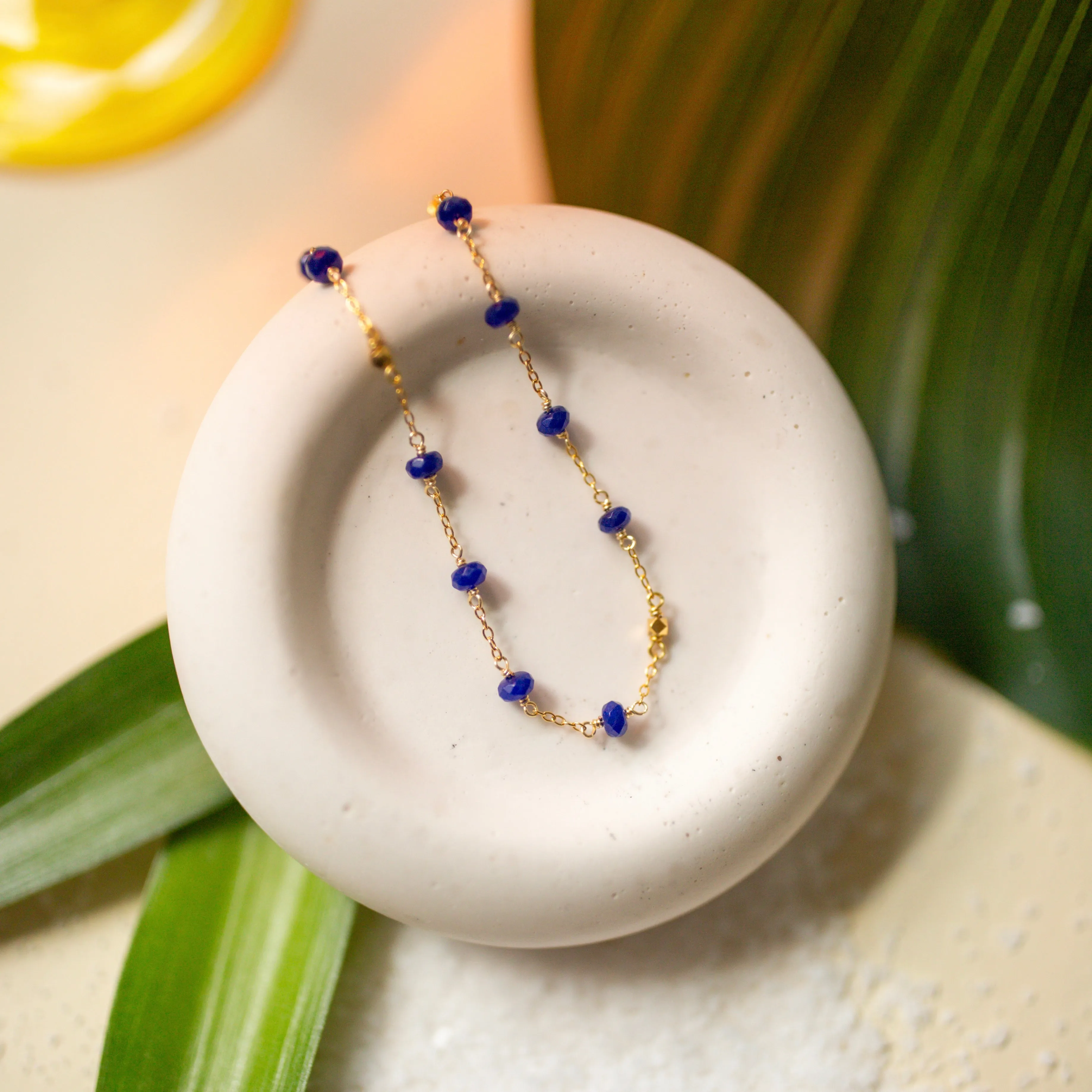 Margarita Chains - Lapis and Chalcedony