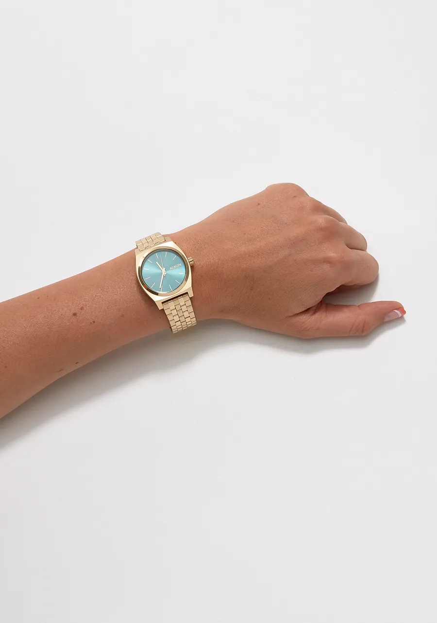 Medium Time Teller - Light Gold / Turquoise