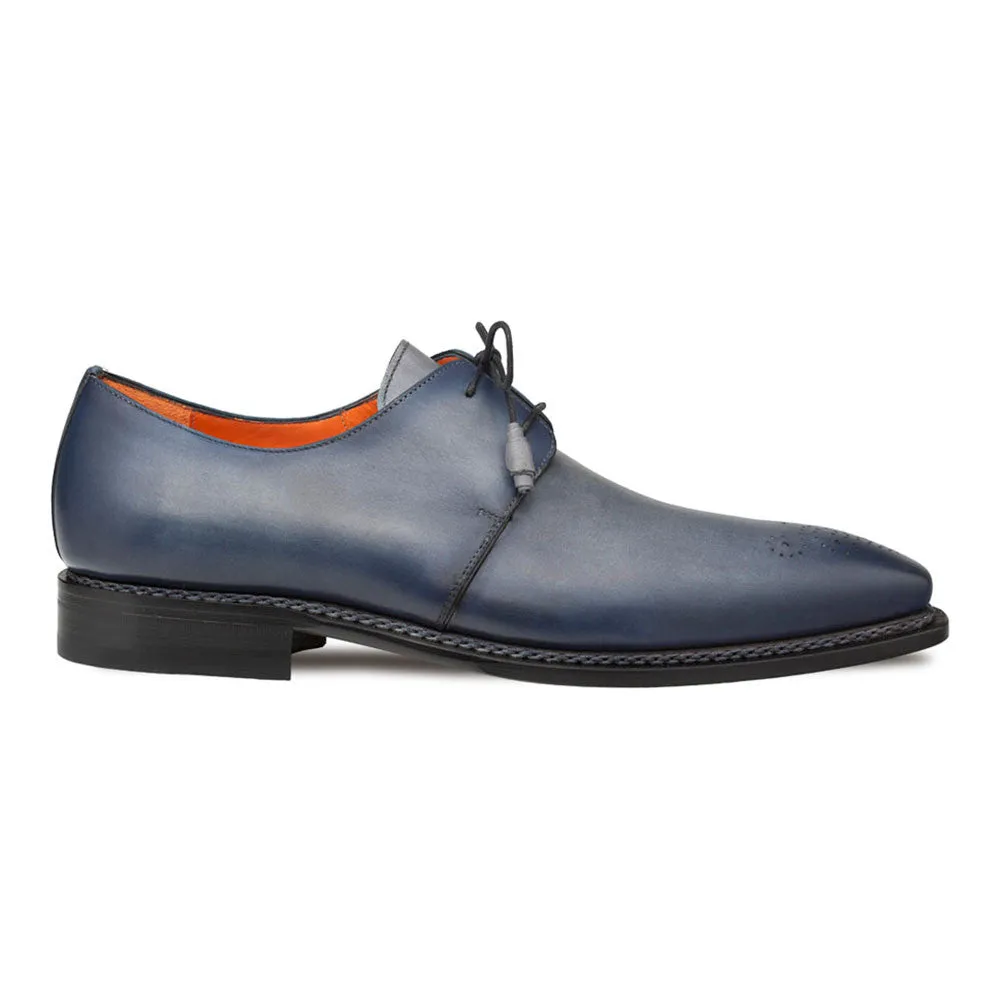 Mezlan Principe Grey/Rust Patina Leather Men’s Derby Shoes