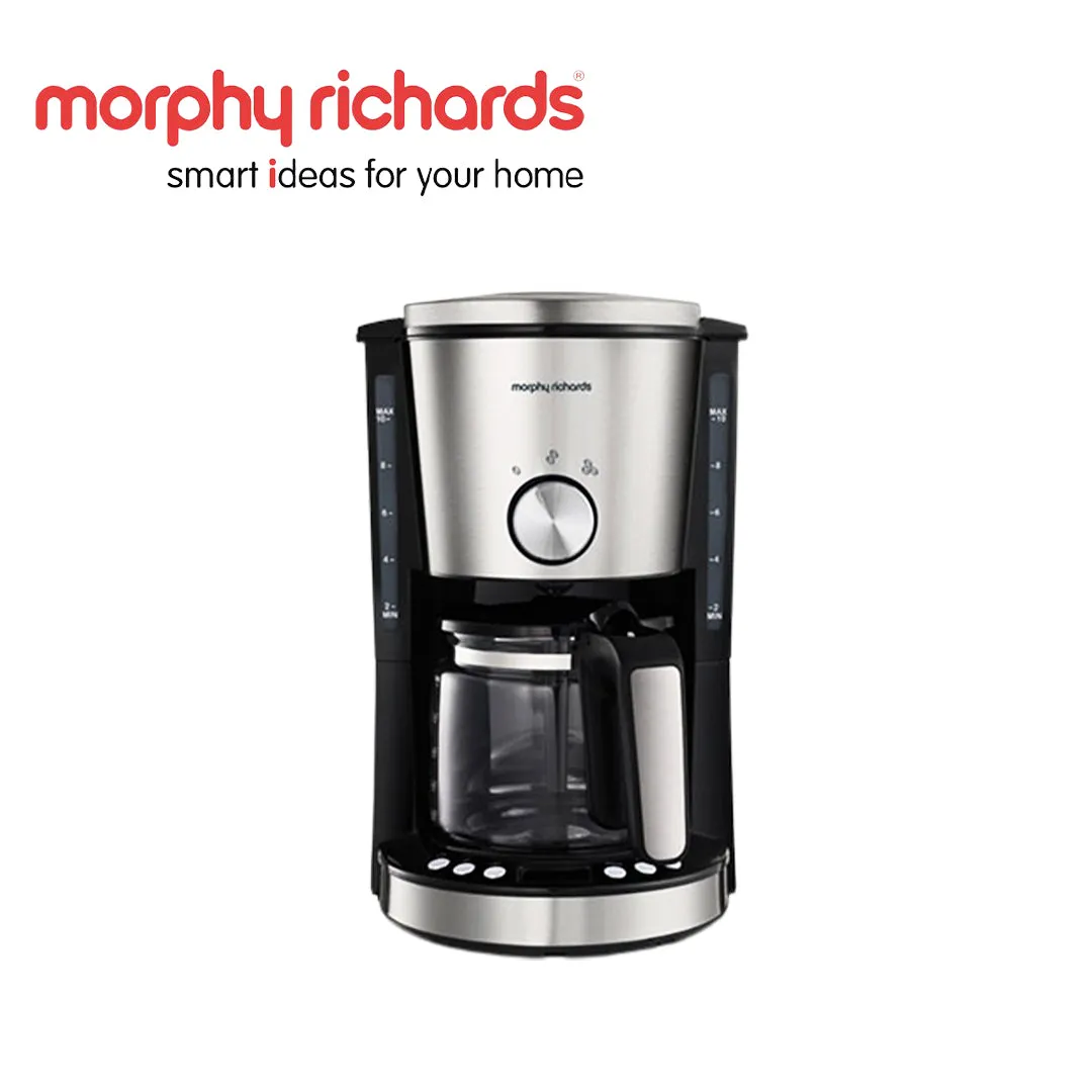 Morphy Richards Coffee Maker Drip Filter Digital Brushed 1.2L 1000W "Evoke"