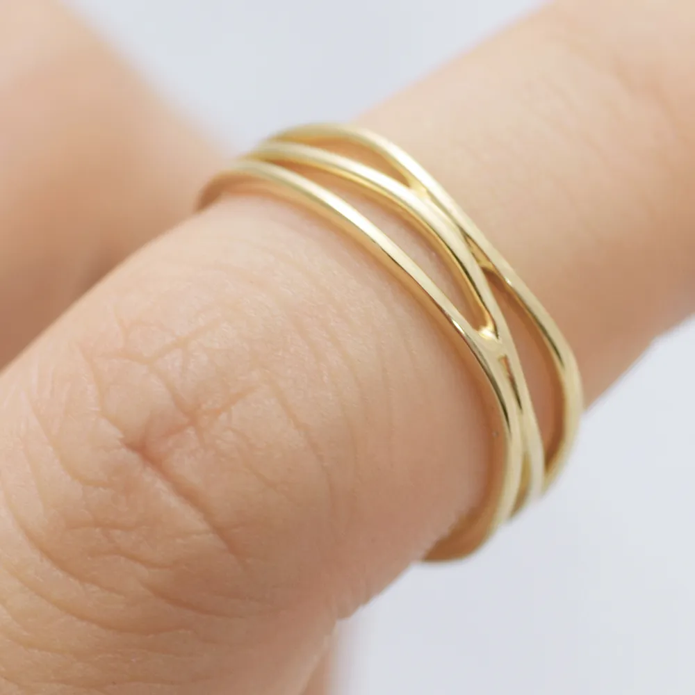 Multi wave Ring - 14K/ 18K Gold