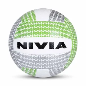 Nivia VB-5000 Volleyball (White/Green) Size - 4