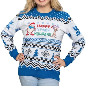 Ren & Stimpy "Happy (Stinky) Holidays" Ugly Christmas Sweater