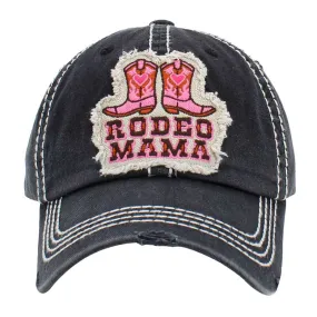 Rodeo Mama Message Western Boots Vintage Baseball Cap