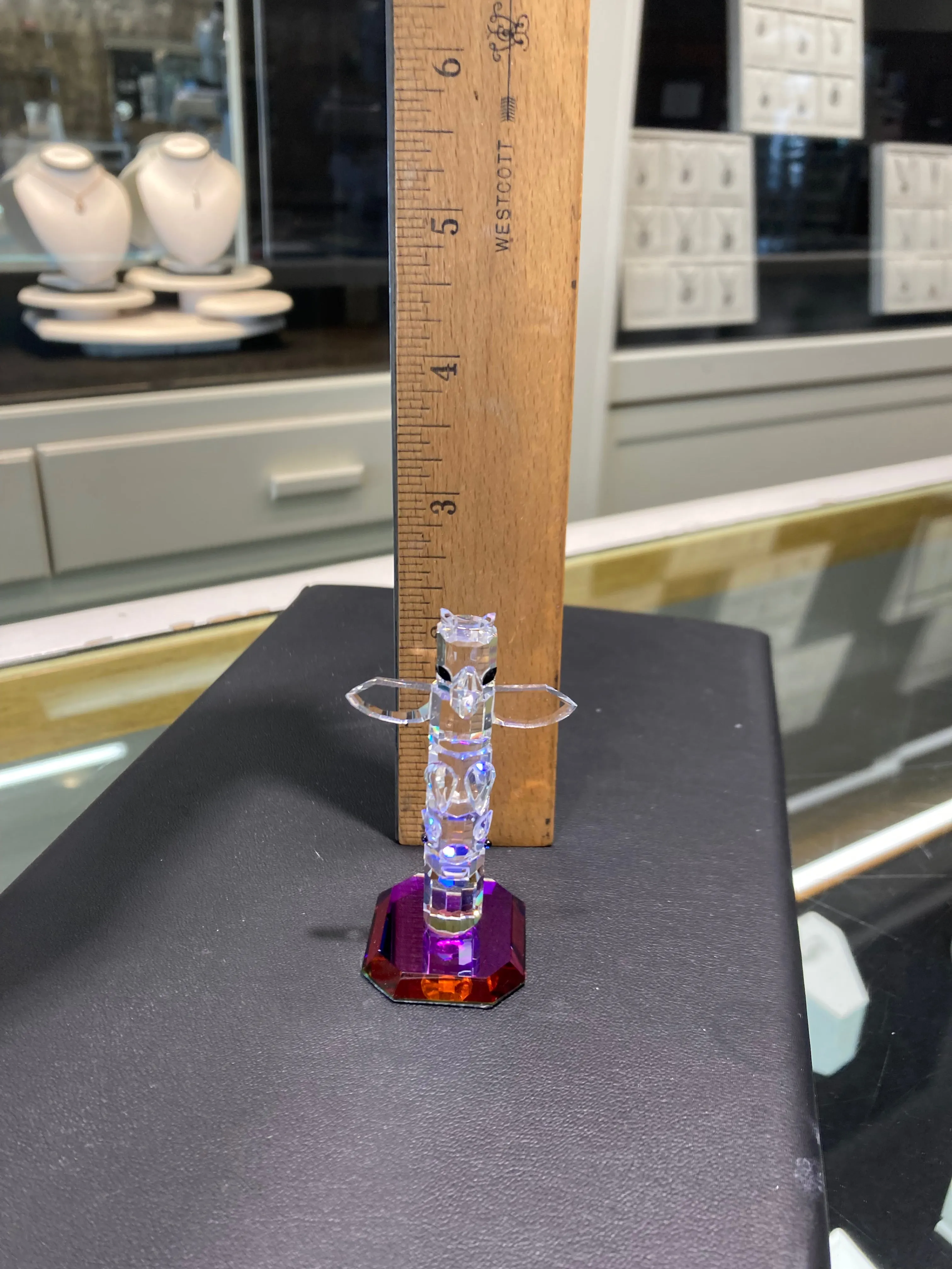 Small Totem Pole Crystal Figurine