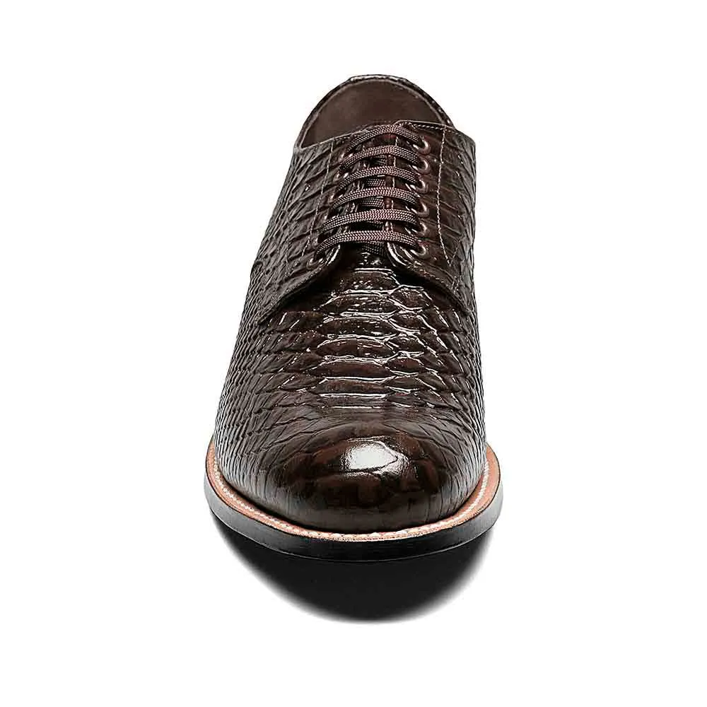 Stacy Adams Madison Brown Anaconda Print Oxford